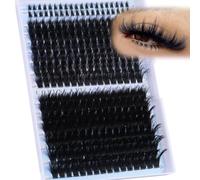 Thick Cluster Lashes with Bottom Lash 160D+260D Individual Eyelashes with Spikes Volume Lashes Individual Cluster Wispy 12-22mm Long Tatti Lashes Clusters Mega Full Look Spiky Lash by CORUSCATE