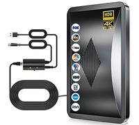 Thick Coaxial 2025 Upgraded TV Antenna Up 2200+ Miles Range, Digital Best for Smart Tv Indoor/Outdoor 4k Local Channels, Amplified HDTV Antenna Long Range with Amplifier Signal Booste