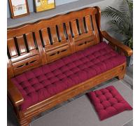 Thick Cotton Bench Cushion 8cm Red 60x40cm Decorative Pillow for 2/3 Seater Sofa Home & Garden Comfort Stylish Entrance Cushion