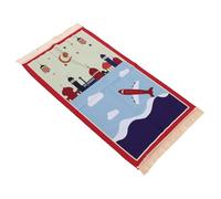 Thick Cotton Children's Praying Mat, Soft Meditation Rug with Tassels, Reminding Faith Importance for Boys Girls, Provides Space for Solitude and Focus