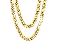 Thick Cuban Link Necklace Men and Womens Gold Chain Stainless Steel 20 Inch 12mm Chunky Curb Chain