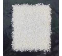 Thick Curly Faux Fur Fabric Sherpa Fleece Fabric for Lambskin Thermal Lined Material Sewing DIY Craft Material Blanket Hat Coats(Size:38 * 43cm,Color:White)