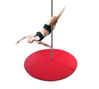 Thick Dance Pole Crash Mats for Yoga & Lyra Hoop, Anti-Collision Safety Pad for Home Gym, 180cm Red Sport Protection Mat (70.8"x2")