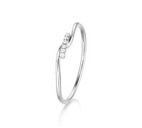 Thick Diamond Band Rings for Women, Jewelry Rings Engagement Thin Ring with Round Shape Diamond 18K White Gold Size N 1/2