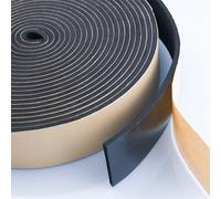 Thick EVA Foam Tape Single Sided High Adhesion Black Foam Strip Self Adhesive EPDM Sponge Roll 10M Length 3MM Thickness 10-30MM Width with Inch Markings 10 Meter 3mm*25mm