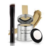 THICK FIBER Root Touch Up & Hairline Powder with Brush (LARGE 10g) - Covers Grey Roots, Thinning Hair & Bald Spots - Sweat & Water Resistant Hair Concealer for Women & Men (Light Blonde)