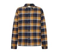 Thick flannel long-sleeve overshirt KnowledgeCotton Apparel GOTS Bleu M