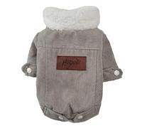 Thick Fleece Winter Coat Warm Soft Cold-Proof Windproof Dog Jacket For Schnauzers Shiba Inus Puppies Chihuahua Poodles,Gray,XS