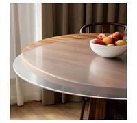 Thick Frosted Round PVC Table Protector, Clear Soft Glass Tablecloth, Waterproof Washable Scratch Proof Table Cover for Home, 2mm
