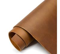 Thick Full Grain Leather Sheets for Crafts Genuine Cowhide Tooling Leather Square Pieces 1.8-2.1mm for Crafts Sewing Hobby Workshop Bourbon Brown 12"x24"