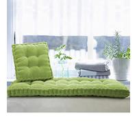 Thick Garden Bench Cushion 2/3 Seater, Cotton Long Sofa Seat Pad for Home, Floor, Swing, Patio - Extra Comfort Outdoor Cushion (100x35cm, Green)