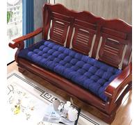 Thick Garden Bench Cushion 8cm 2/3 Seater Cotton for Indoor/Outdoor Use Patio Swing Cushion (120 x 50 cm Dark Blue) - Comfortable &