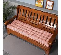 Thick Garden Bench Cushion for 2/3 Seater 8 cm High-Density Foam Rectangular Outdoor Seat Pad for Patio Swing Chair Terrace - 110 x 40 cm Pink