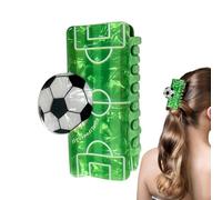 Thick Hair Claw Clip Acrylic Non-Slip Rectangle Accessory | Soccer Sport Thick Hair Claw Clip for Travel Commuting School Date Night Concert Party Stadium Beach