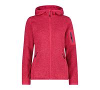 CMP - Women's Jacket Fix Hood Jacquard Knitted 3H19826 - Fleece jacket size 34, red