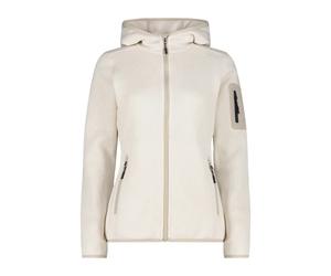 Thick Hooded Sweater Fleece Women CMP Knit-Tech Blanc XL