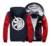 Thick Hoodie Mens Monst-er Hunt-er, Winter Warm Fleece Sweatshirt with Pockets, Windproof Zip Hoodies, for Walking Workout, Pocket(Multicolor 3,XXL)