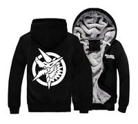 Thick Hoodie Mens Monst-er Hunt-er, Winter Warm Fleece Sweatshirt with Pockets, Windproof Zip Hoodies, for Walking Workout, Pocket(Multicolor 4,XXL)