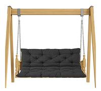 Thick Indoor Sofa Cushion Pad for 2 3 Seater Bench Soft Backrest Chair Cushion with Non Slip Ties Patio Mat for Dining & Kitchen 150x100x8cm Black
