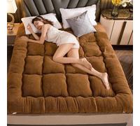 Thick Japanese Futon Mattress - Plush Folding Roll-Up Sleeping Pad for Camping & Convertible Sofa Bed, Portable Single/Double Options for Ultimate Comfort