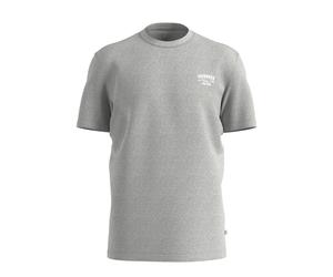 Thick Jersey Crew Neck T-Shirt with Front Print QS Gris L
