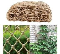 Thick Jute Rope, Outdoor Plant Support Net, Garden Trelli Climbing Plant Natural Netting With Jute Twine For Attaching Or Climbing Plants(1 x 5M)