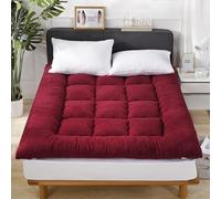 Thick Lamb Cashmere Futon Mattress Portable Roll Up Floor Mattress Topper for Adults Cozy Guest Bed Sofa Bed Solution Comfortable Sleep on the Floor.