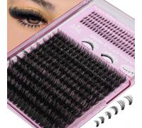Thick Lash Extensions with Bottom Eyelash Clusters Fluffy Volume Lash Clusters 298Pcs Dramatic DIY Individual Lashes 10MM-20MM Long Eyelashes Extensions