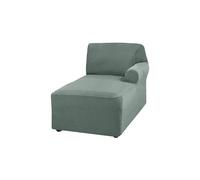 Thick Left/RightSofa Chaise Cover Stretch Slipcover Protector for Living Room Machine Washable Fur Cover (Green Right Side)
