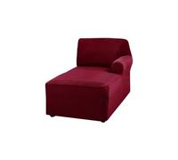 Thick Left/RightSofa Chaise Loun Cover Stretchable Slipcover for Living Room Washable Couch Protector (Wine Red Left/Right Opt)