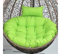 Thick Light Green Egg Chair Cushion for Hanging Swing & Rattan Basket, 120CM Soft Pad for Indoor/Outdoor Patio Seating, Comfortable Accessory