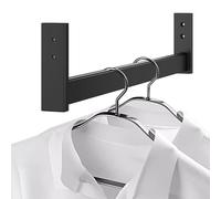 Thick Metal Closet Rod Heavy Duty, Extra Long Clothes Rail Pole, Hanging Closet Rod with Hardware, Space Saving Valet Closet Rod Garment Organizer(44in(111.8cm))