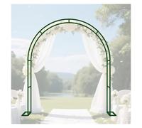 Thick Metal Garden Arbor Wedding ArchAdjustable Size for Climbing Plants Roses & VinesDurable Green Pergola for Outdoor Events (W200xH230cm)