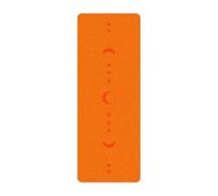 Thick Natural Rubber Yoga Mat - Textured Matte PU Surface, Non-Slip Fitness With Alignment Lines For Aerobics/Studio (Orange)