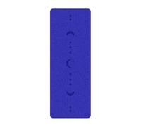 Thick Natural Rubber Yoga Mat - Textured Matte PU Surface, Non-Slip Fitness With Alignment Lines For Aerobics/Studio (Blue)