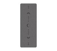 Thick Natural Rubber Yoga Mat - Textured Matte PU Surface, Non-Slip Fitness With Alignment Lines For Aerobics/Studio (Grey)