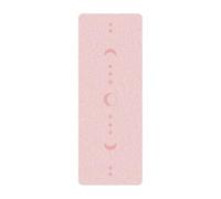 Thick Natural Rubber Yoga Mat - Textured Matte PU Surface, Non-Slip Fitness With Alignment Lines For Aerobics/Studio (Pink)