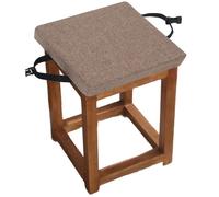 Thick Non-Slip 2/3-Inch Memory Foam Kitchen Chair Cushions - Tie-On Pads for Dining Chairs & Stools, Removable Covers, Available in 12x12, 14x14, 16x16 Sizes (Color 4, 28x28x8cm)