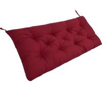 Thick Non-Slip Garden Bench Cushion, Comfortable Outdoor Seat Pad for Patio/Balcony/Bench, Dark Red, 100x50cmx8cm - Ideal for Relaxation and Style