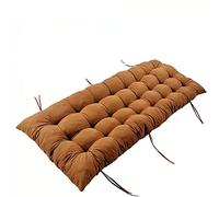 Thick Non-Slip Indoor Bench Cushion, Rectangle Seat Pad with Straps for Dining Room, Garden & Patio, Fits 2-3 Seater Wooden Benches, 155x45x8cm, Brown