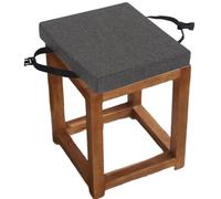 Thick Non-Slip Memory Foam Chair Cushions - 2/3-Inch Pads with Tie-On Design, Removable Covers, Available in 12x12, 14x14, 16x16 Sizes for Dining Chairs & Stools (Color 1)