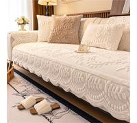 Thick Non-Slip Sectional Sofa Cover Durable Couch Protector for 2/3/4 Seater Sofas White Fits 90x210cm/35x82in - Ultimate Furniture Shield