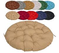 Thick NonSlip Patio Chair Cushion 140 cm / 55.11 in Easy to Clean Comfortable Garden Dining Room Office Seat Pad - Khaki Color Durable Outdoor Furniture Accessory