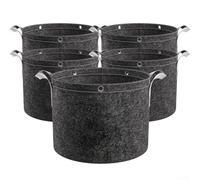 Thick Nonwoven Fabric Grow Bags with Multi-Purpose Rings and Dependable Strap Handles for Growing Herbs Vegetables and Flowering Plants (15GAL)