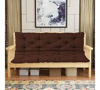 Thick Outdoor Cushions for Porch Swing Bench, Comfortable 2/3 Seater Patio Seat Pads, 100x100x8cm, Brown Replacement Cushions for Garden Furniture