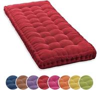 Thick Outdoor Indoor Bench Cushion Pad for 2/3 Seater - Garden Swing Cushion 100/110/120cm, Color 7, 50x55cm (19.6x21.6in) - Ideal for Patio & Porch Comfort