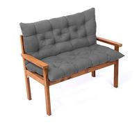 Thick Outdoor Sofa Bench Cushions with Backrest Swing Chair Seat Pads for Patio & Garden Loveseat Lounge Furniture Ties Included 120x100x8cm Grey