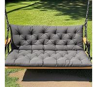 Thick Outdoor Swing Cushion with Backrest 3.9" Garden Bench Pad for Patio & Swing Waterproof Dark Gray (47"x39.4") - Ultimate Comfort & Style