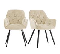 Thick Padded Upholstered Dining Chair with Metal Legs Comfortable Armchair with Backrest for Living Room Office and Leisure Stylish & Seating Solution