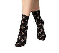 Thick Patterned Socks Women Conte Elegant Fantasy Noir 36/39